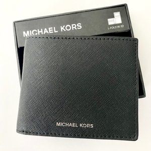 Michael Kors 'Andy' Men's L-Fold Wallet - Black - NEW in Box!